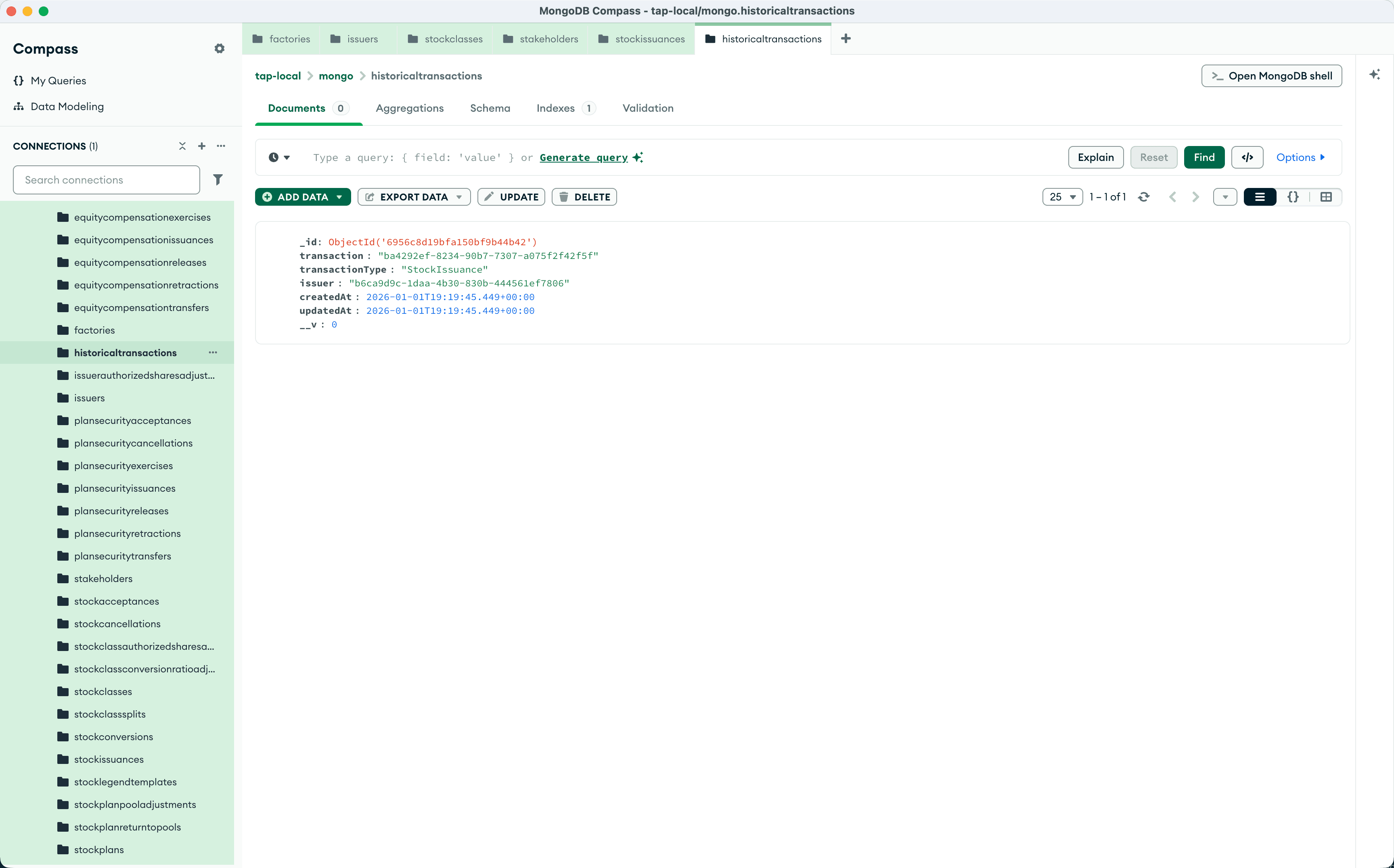 Historical Transactions Response