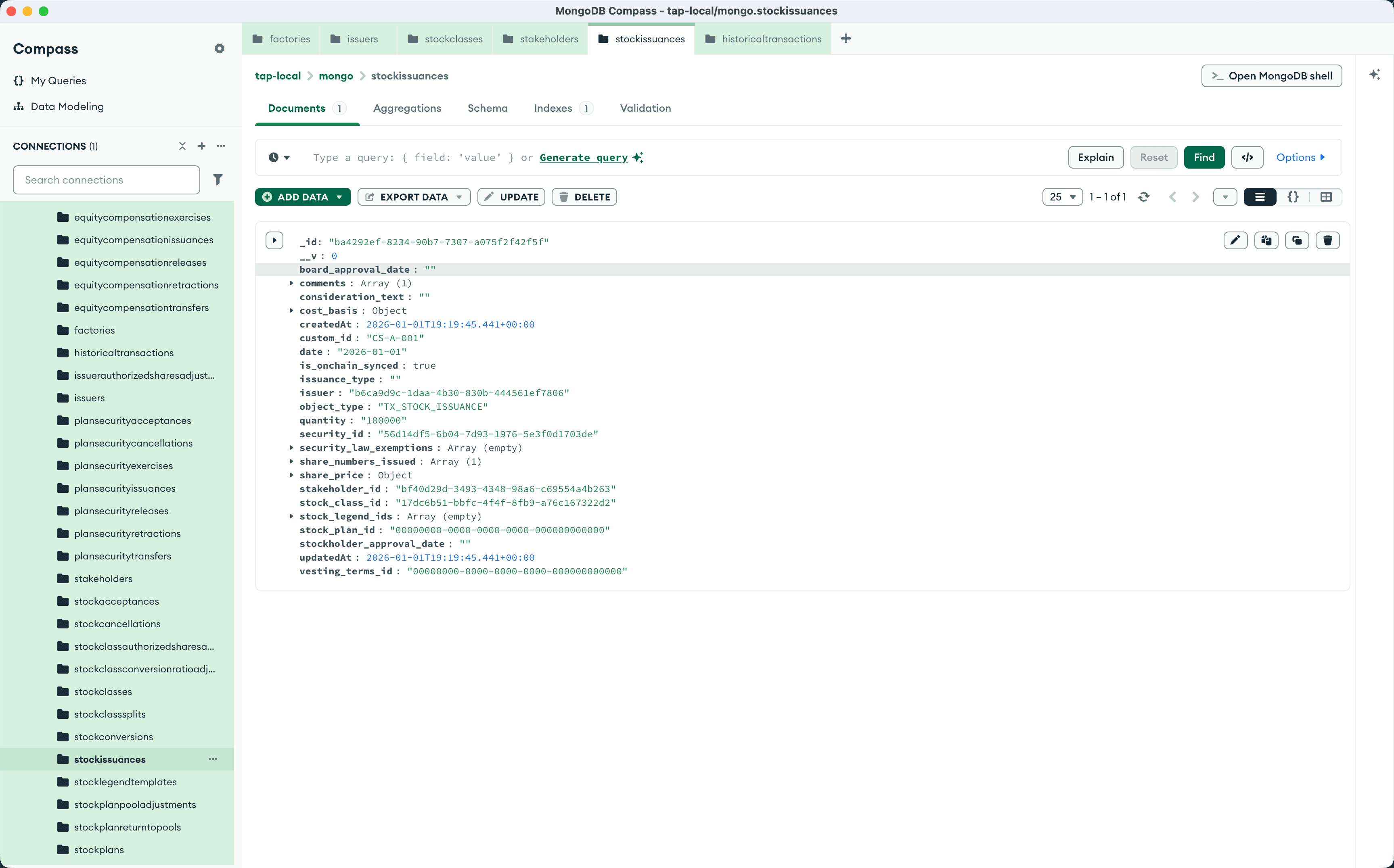 Stock Issuance Response