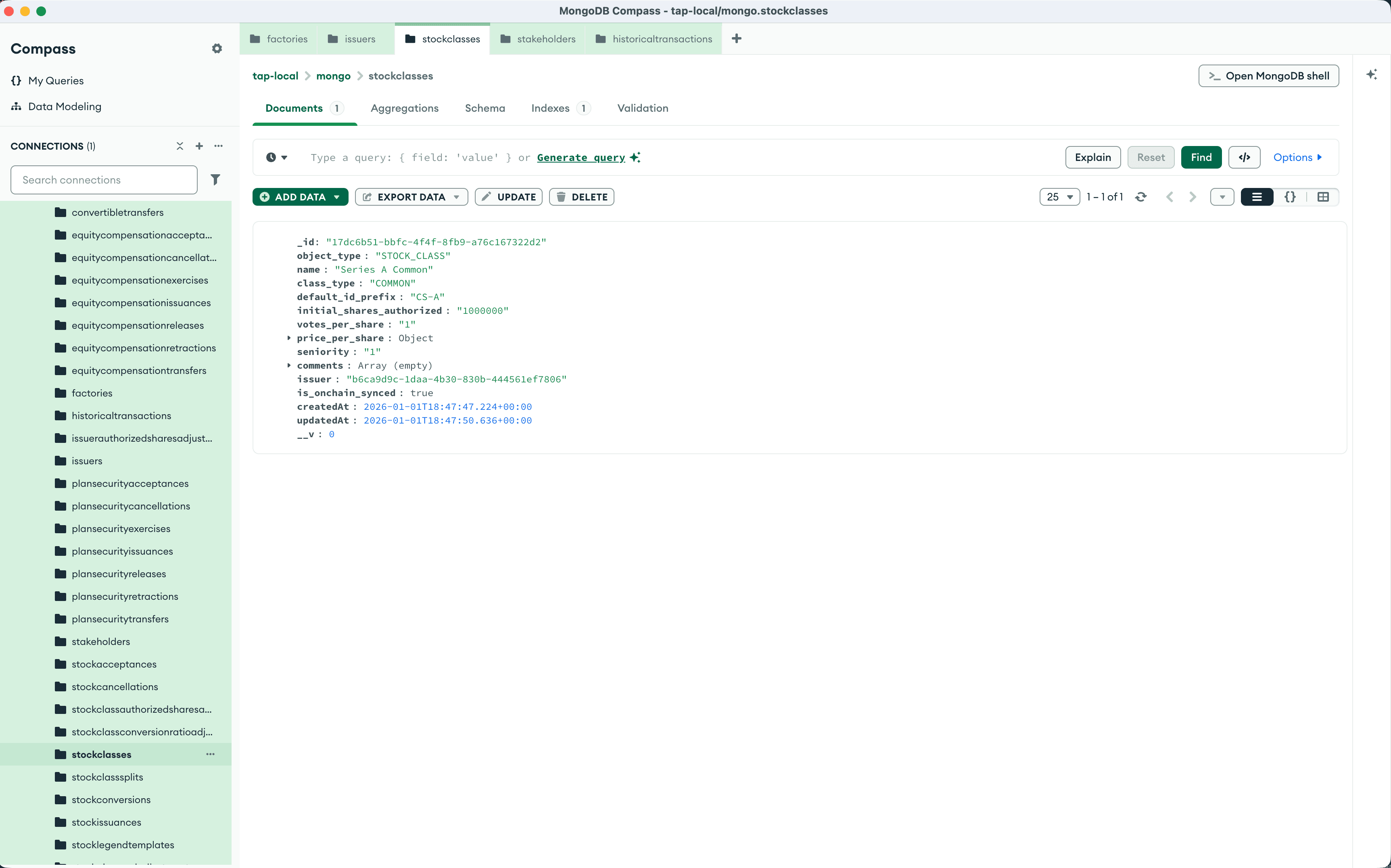 Stock Class Response